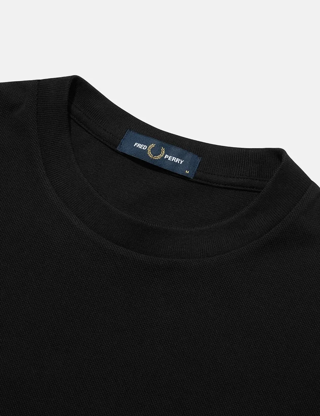 Fred Perry Pocket Detail Pique T-Shirt - Black