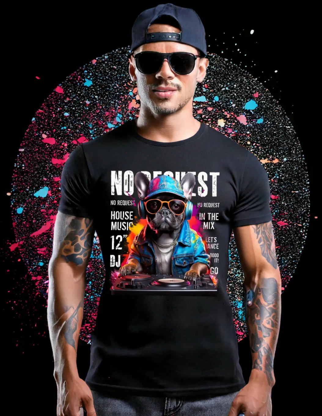 Frenchie DJ No Request Art Exclusive T-Shirts | GM TM