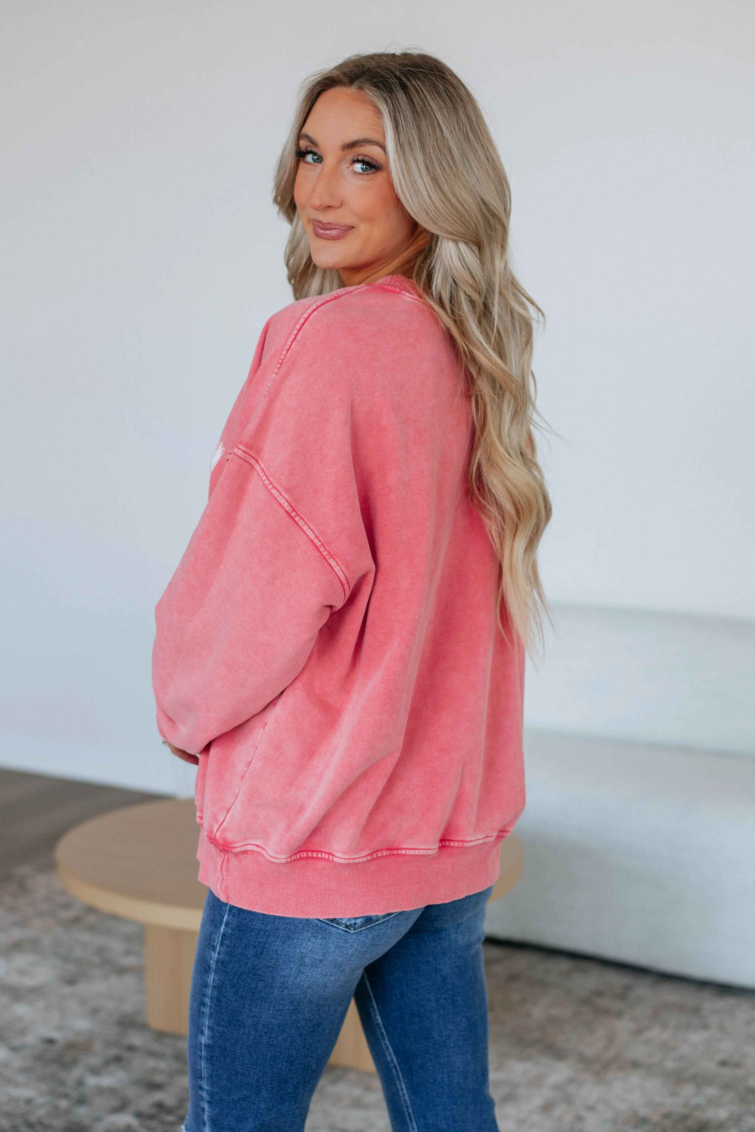 Game Day Oversized Crewneck - Red