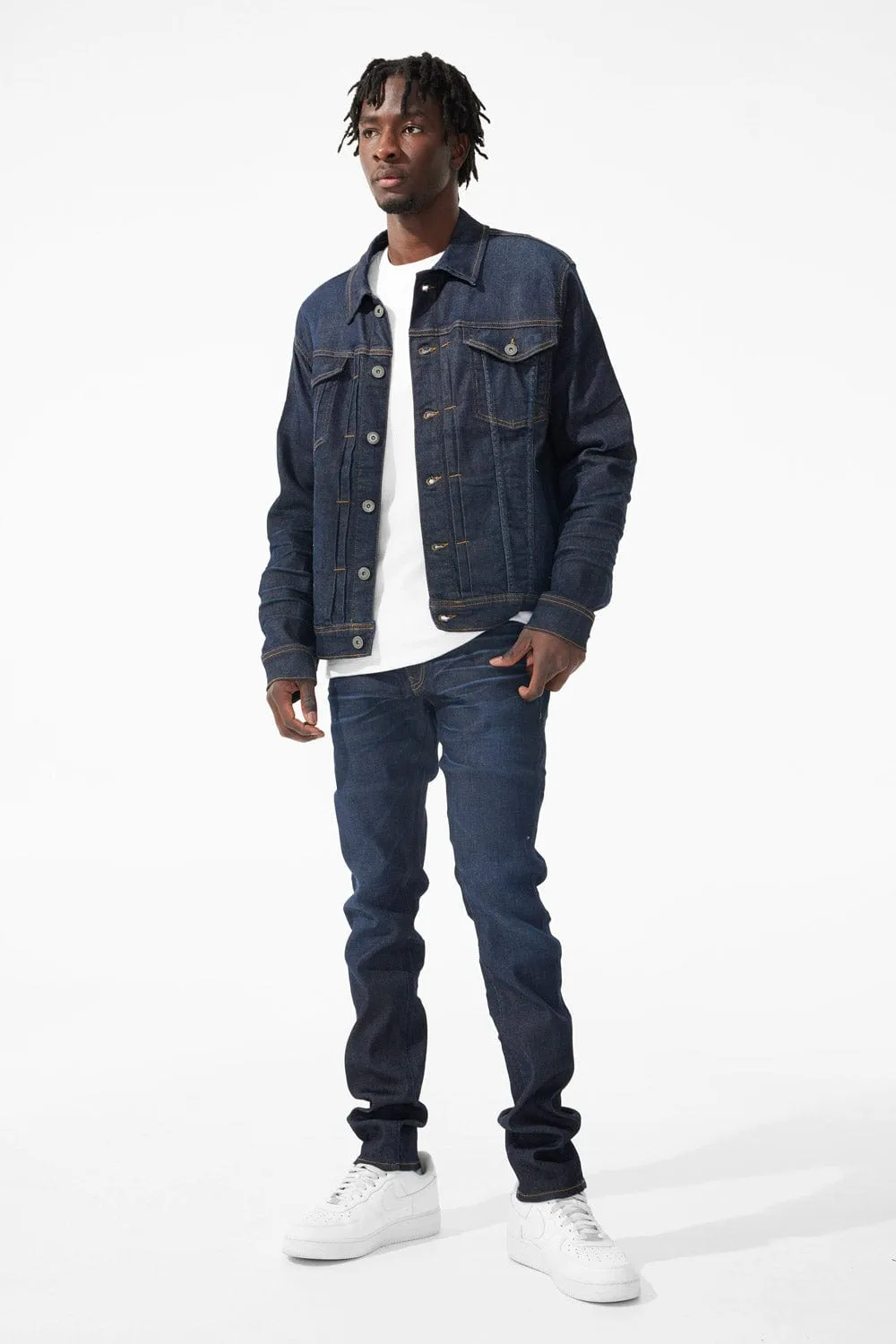 Gaucho Denim Trucker Jacket (Dark Indigo)