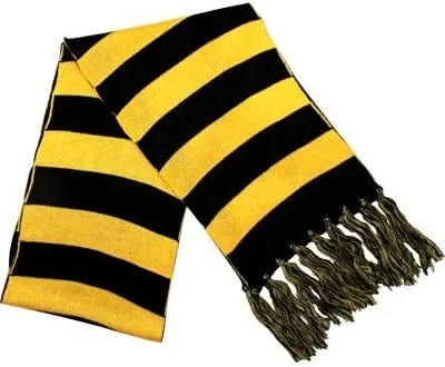 Gift House Black & Gold Striped Scarf