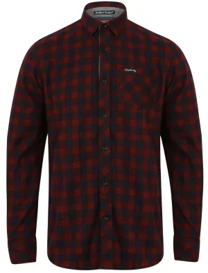 Glendale Checked Long Sleeve Flannel Shirt in Red - Tokyo Laundry
