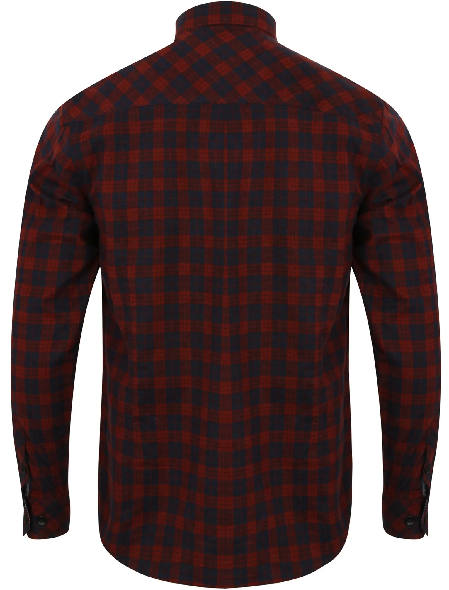 Glendale Checked Long Sleeve Flannel Shirt in Red - Tokyo Laundry