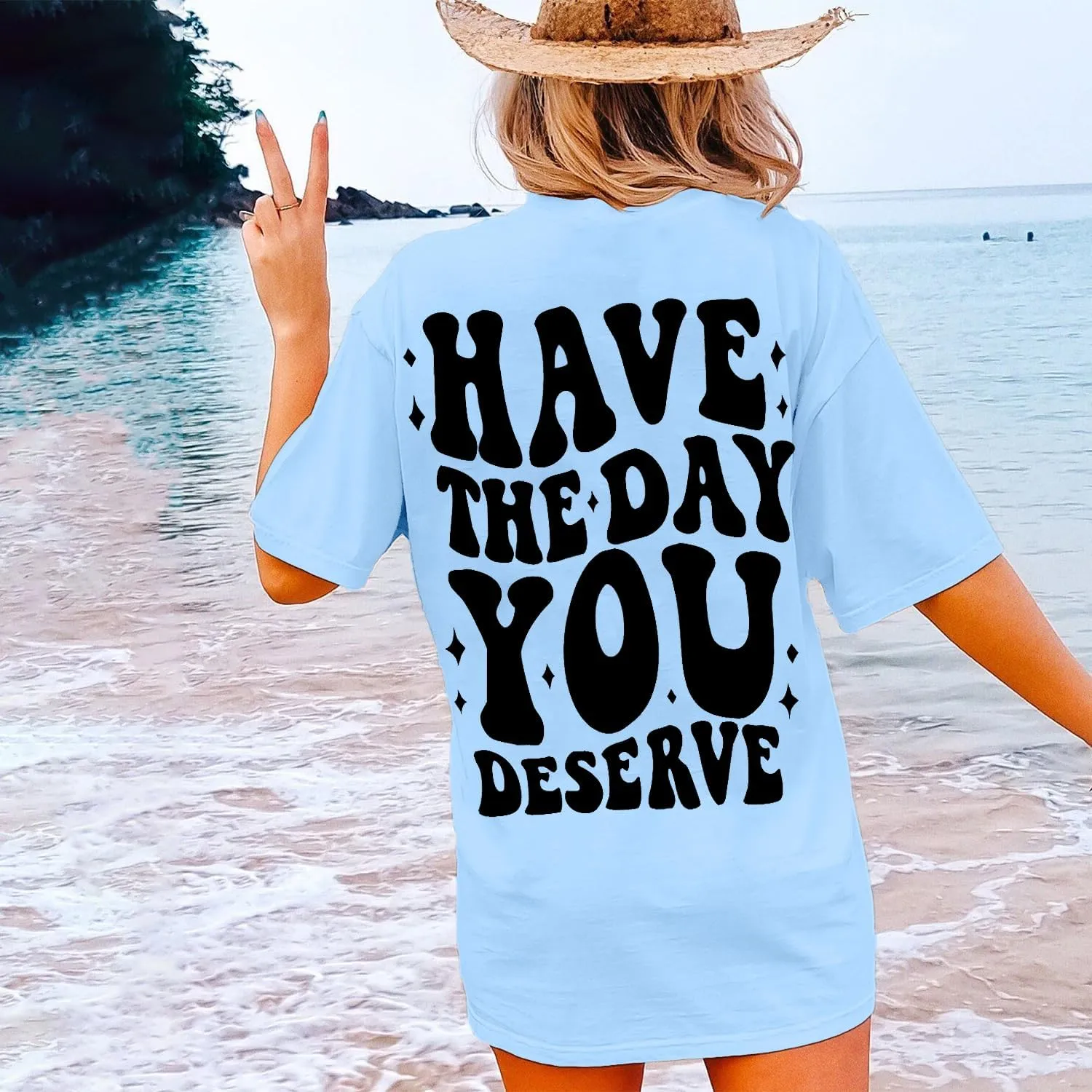 Graphic Tshirts for Women: Have The Day You Deserve Shirt Funny Skeletons Shirts Casual Graphic Tees Tops