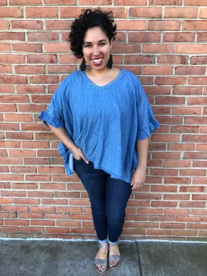 #H993 Frankie’s chambray top