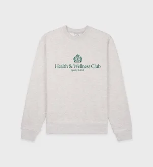 H&W Crest Crewneck - Heather Gray/Alpine