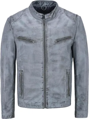 HANDSY Leather Jackets For Men - Leather Motorcycle Jacket Men -leather Biker Jacket Men - Real Leather Jackets For Men