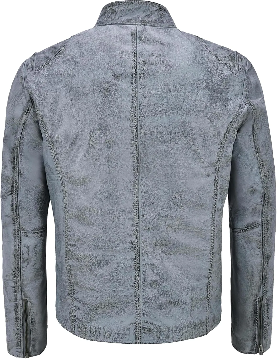 HANDSY Leather Jackets For Men - Leather Motorcycle Jacket Men -leather Biker Jacket Men - Real Leather Jackets For Men