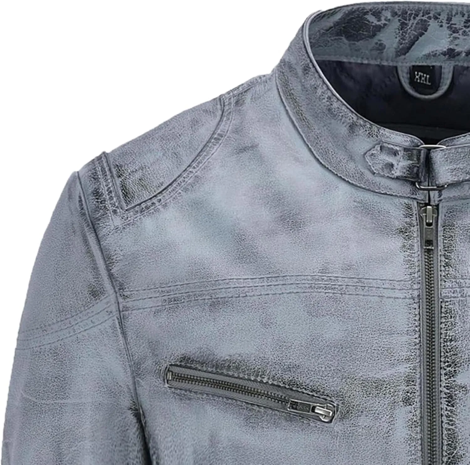 HANDSY Leather Jackets For Men - Leather Motorcycle Jacket Men -leather Biker Jacket Men - Real Leather Jackets For Men