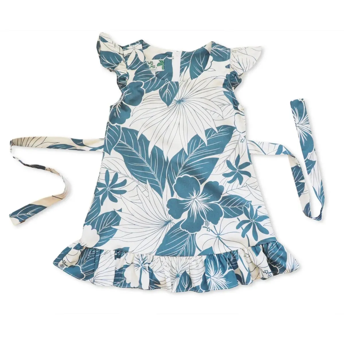 haven blue hawaiian girl flutter dress