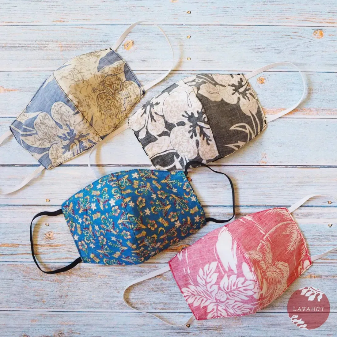 Hawaiian Face Mask • Navy Orchid