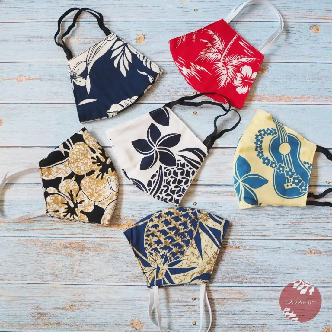 Hawaiian Face Mask • Navy Orchid