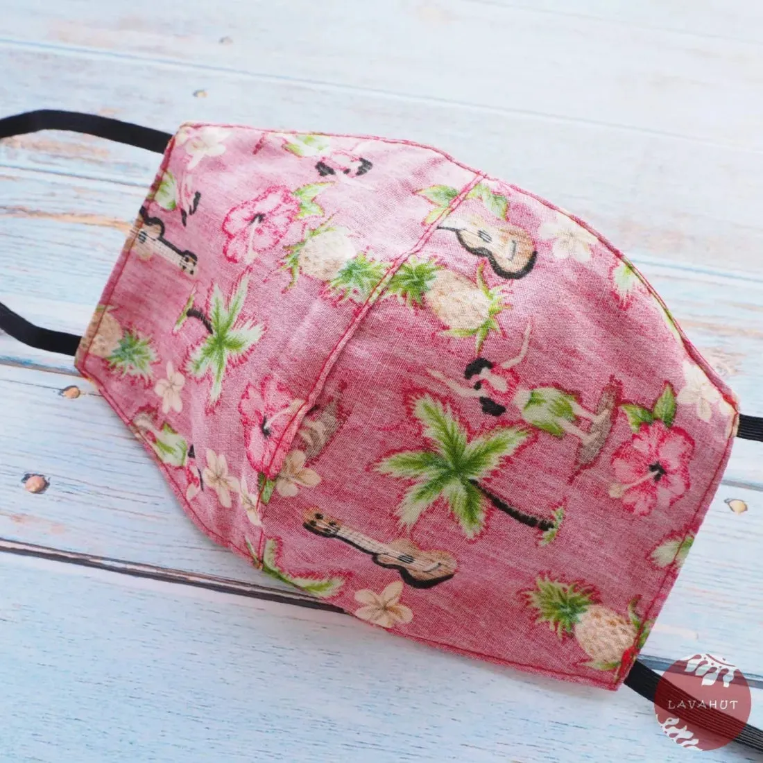 Hawaiian Face Mask • Red Hula Girl