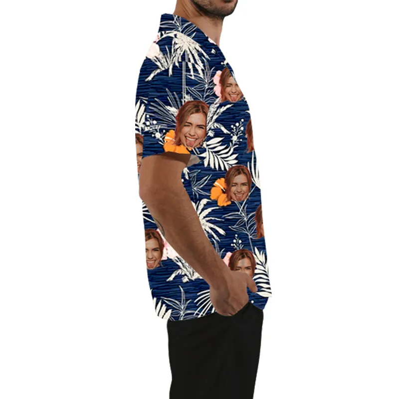 Hawaiian Floral Graphic Shirt for Men - Casual, Breathable, and Stretchy Button-Up for Outdoor Comfort
