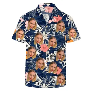 Hawaiian Floral Graphic Shirt for Men - Casual, Breathable, and Stretchy Button-Up for Outdoor Comfort