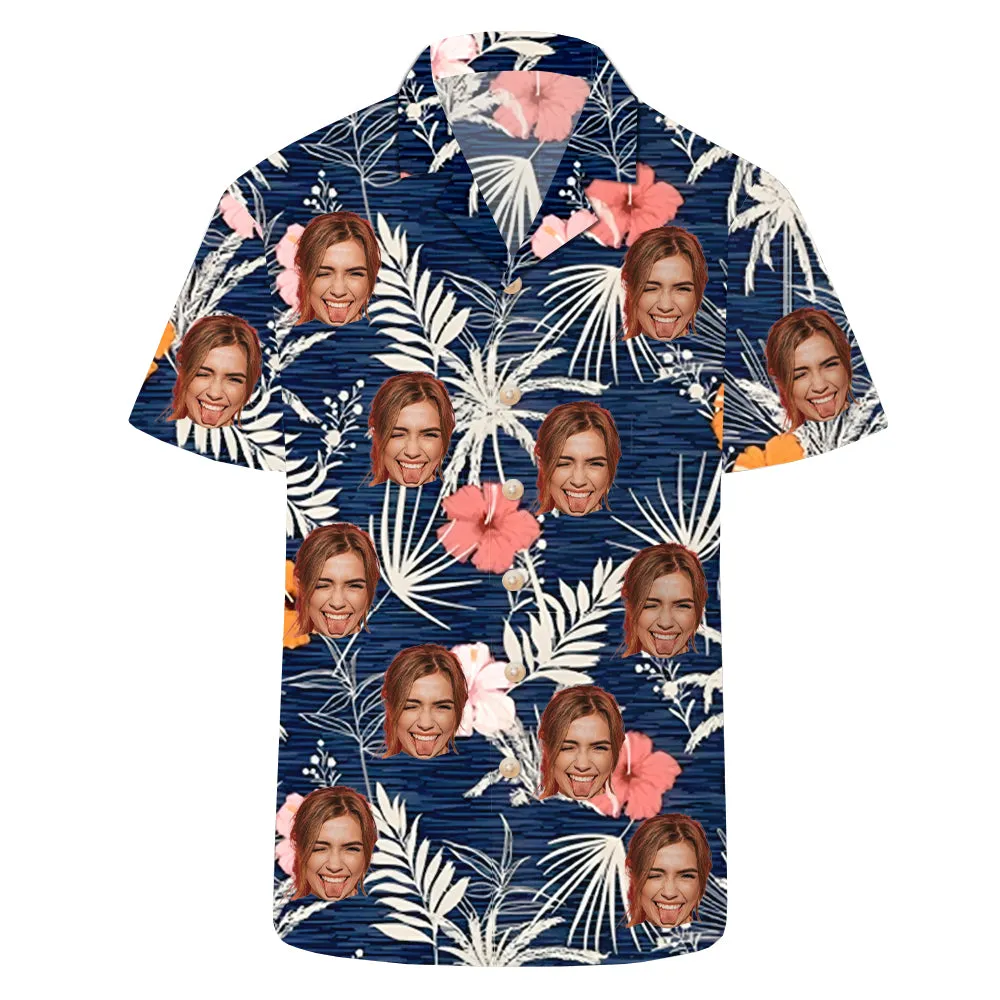 Hawaiian Floral Graphic Shirt for Men - Casual, Breathable, and Stretchy Button-Up for Outdoor Comfort