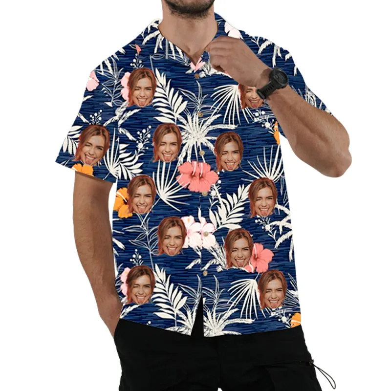 Hawaiian Floral Graphic Shirt for Men - Casual, Breathable, and Stretchy Button-Up for Outdoor Comfort