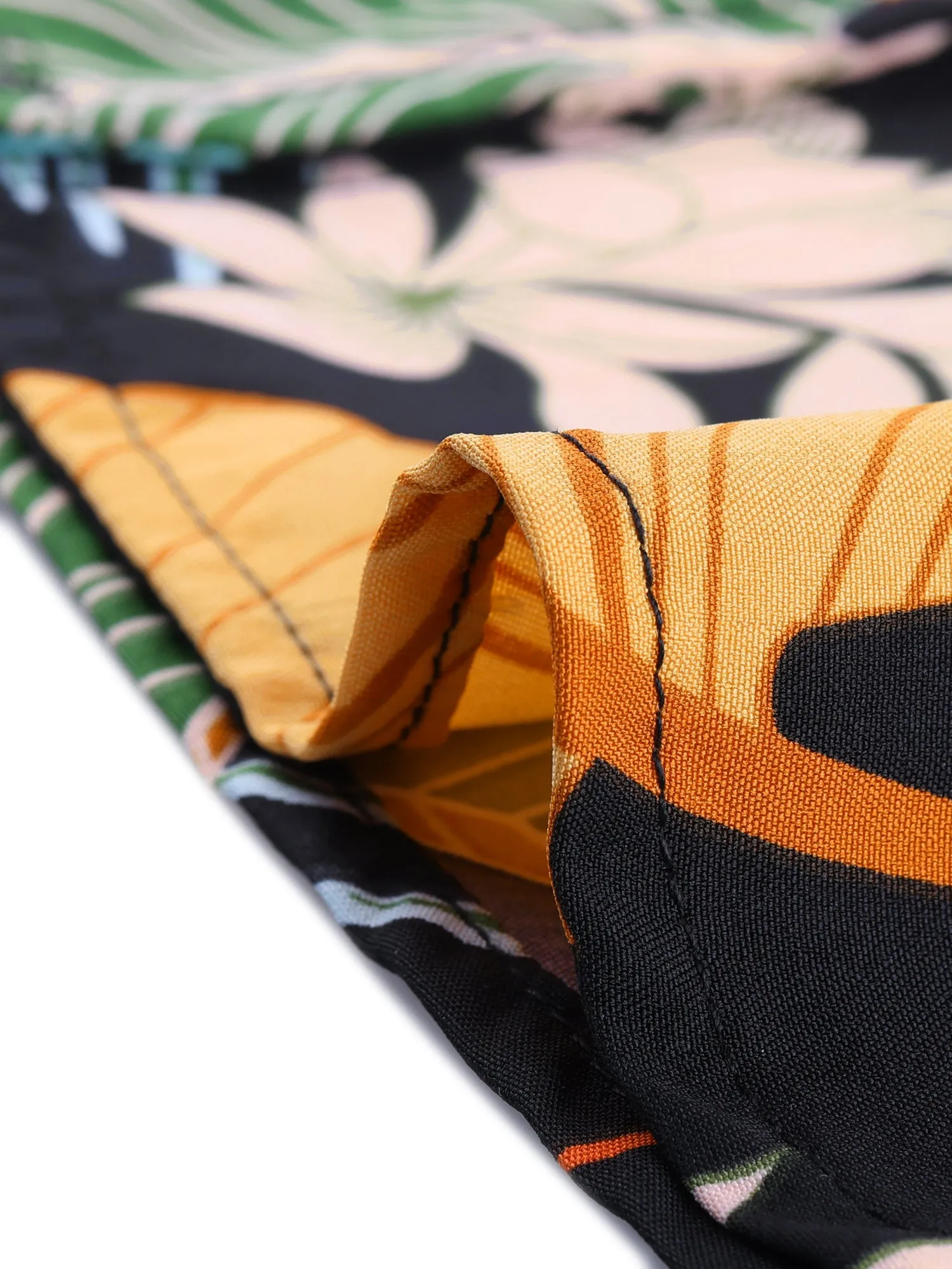 Hawaiian Floral Leaves Tropical Button Down Shirt