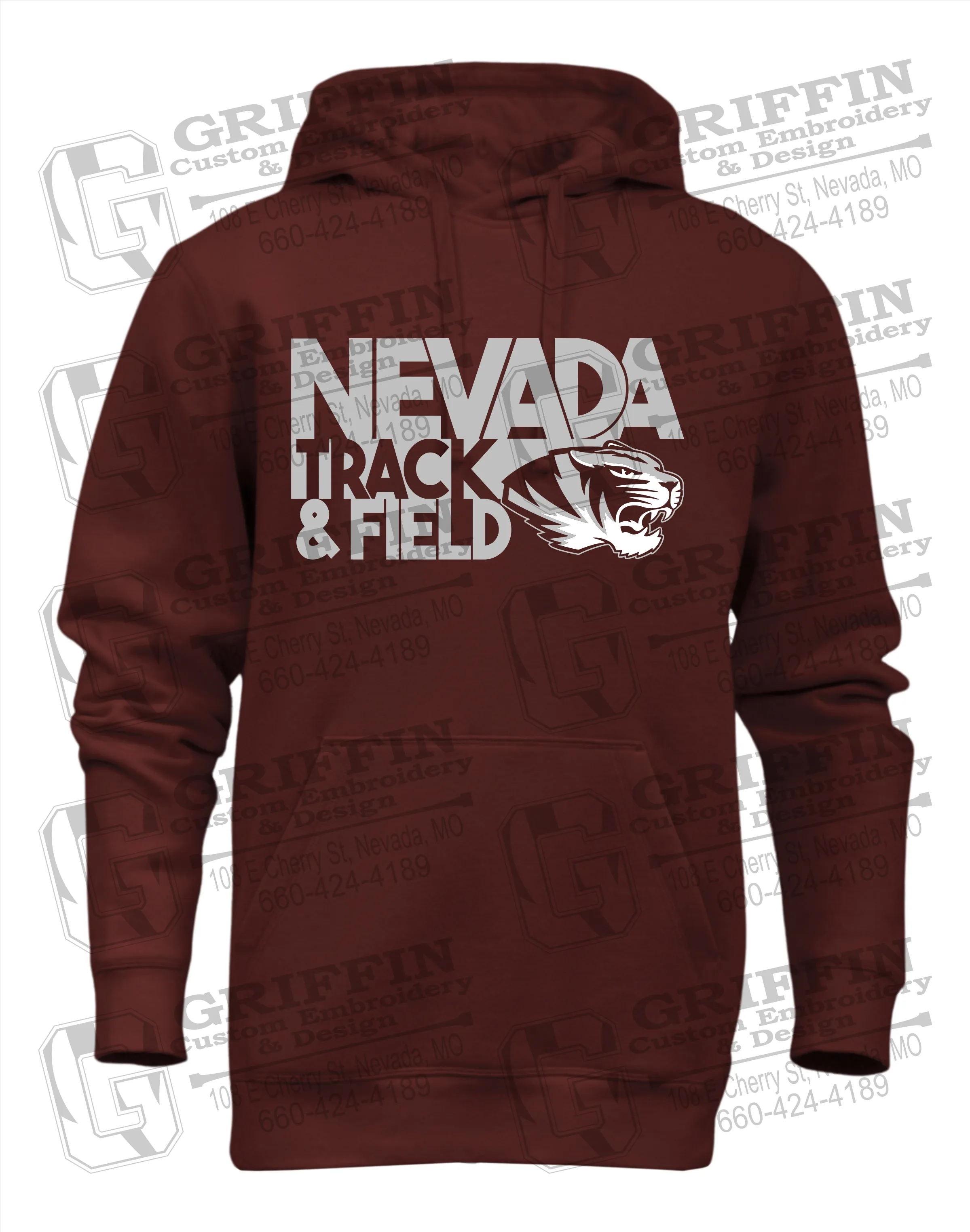 Heavyweight Fleece Hoodie - Track & Field - Nevada Tigers 24-Q