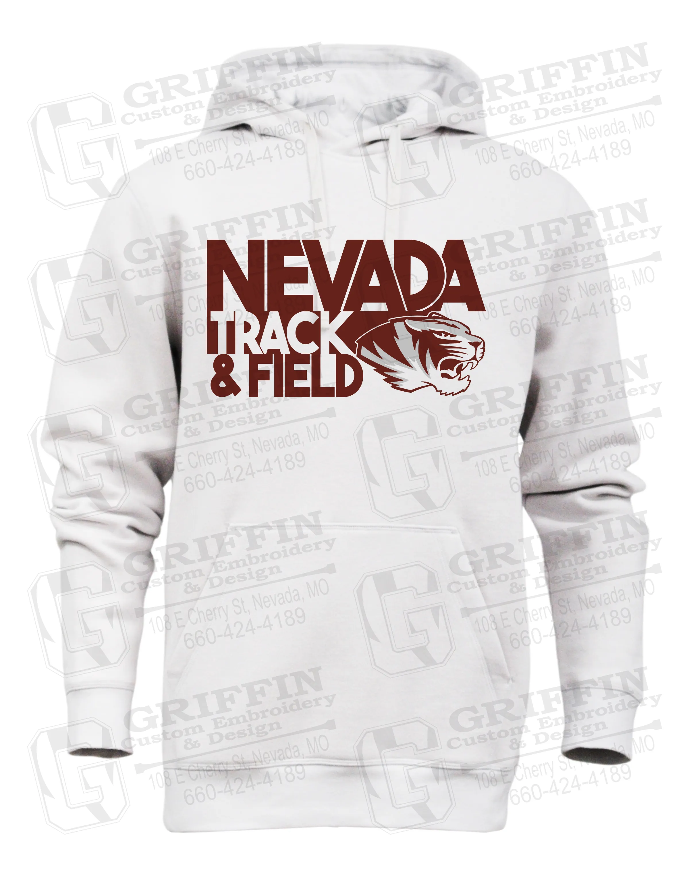 Heavyweight Fleece Hoodie - Track & Field - Nevada Tigers 24-Q