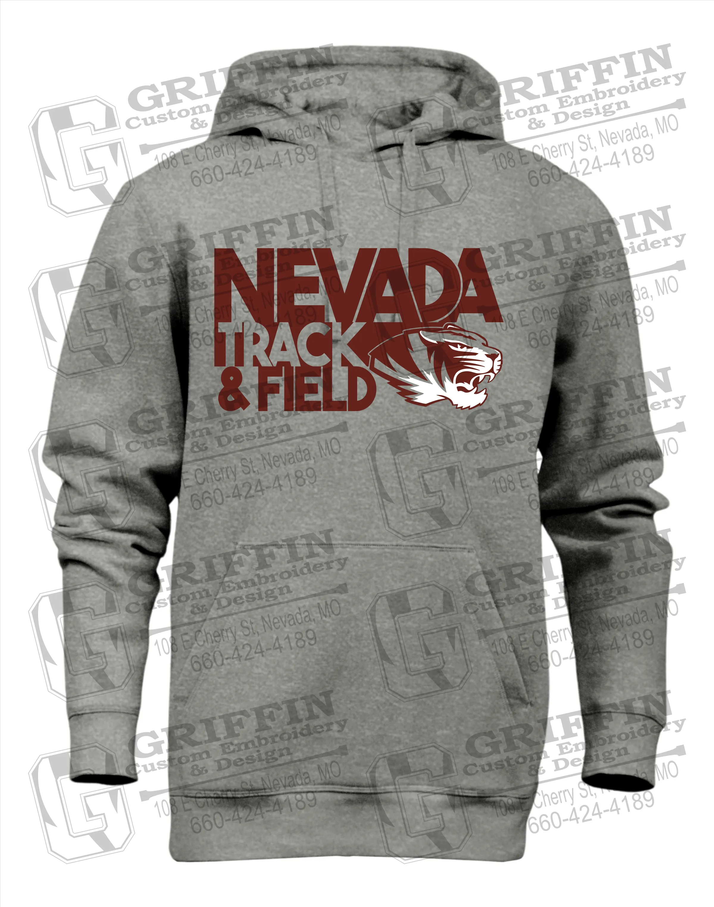 Heavyweight Fleece Hoodie - Track & Field - Nevada Tigers 24-Q