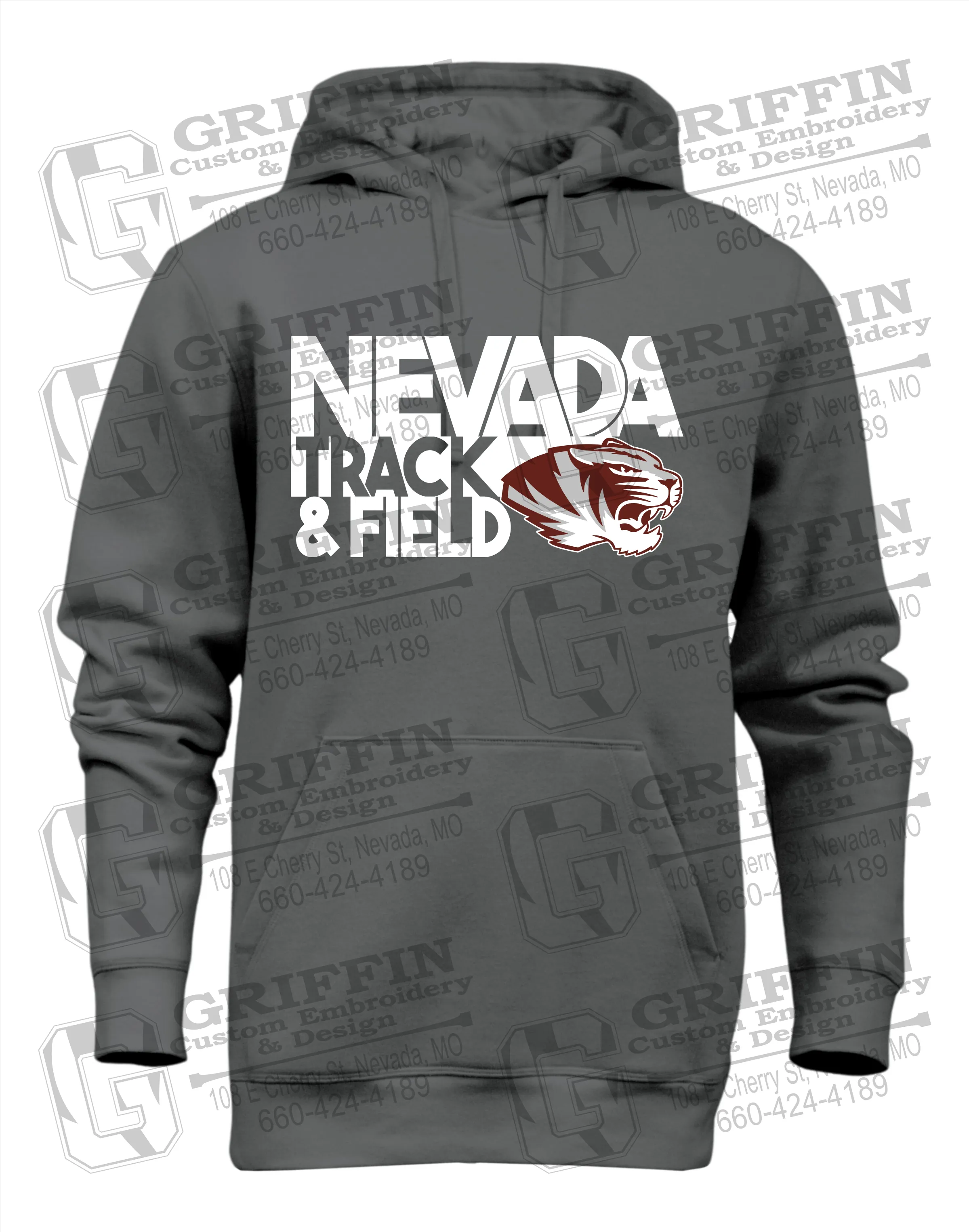 Heavyweight Fleece Hoodie - Track & Field - Nevada Tigers 24-Q