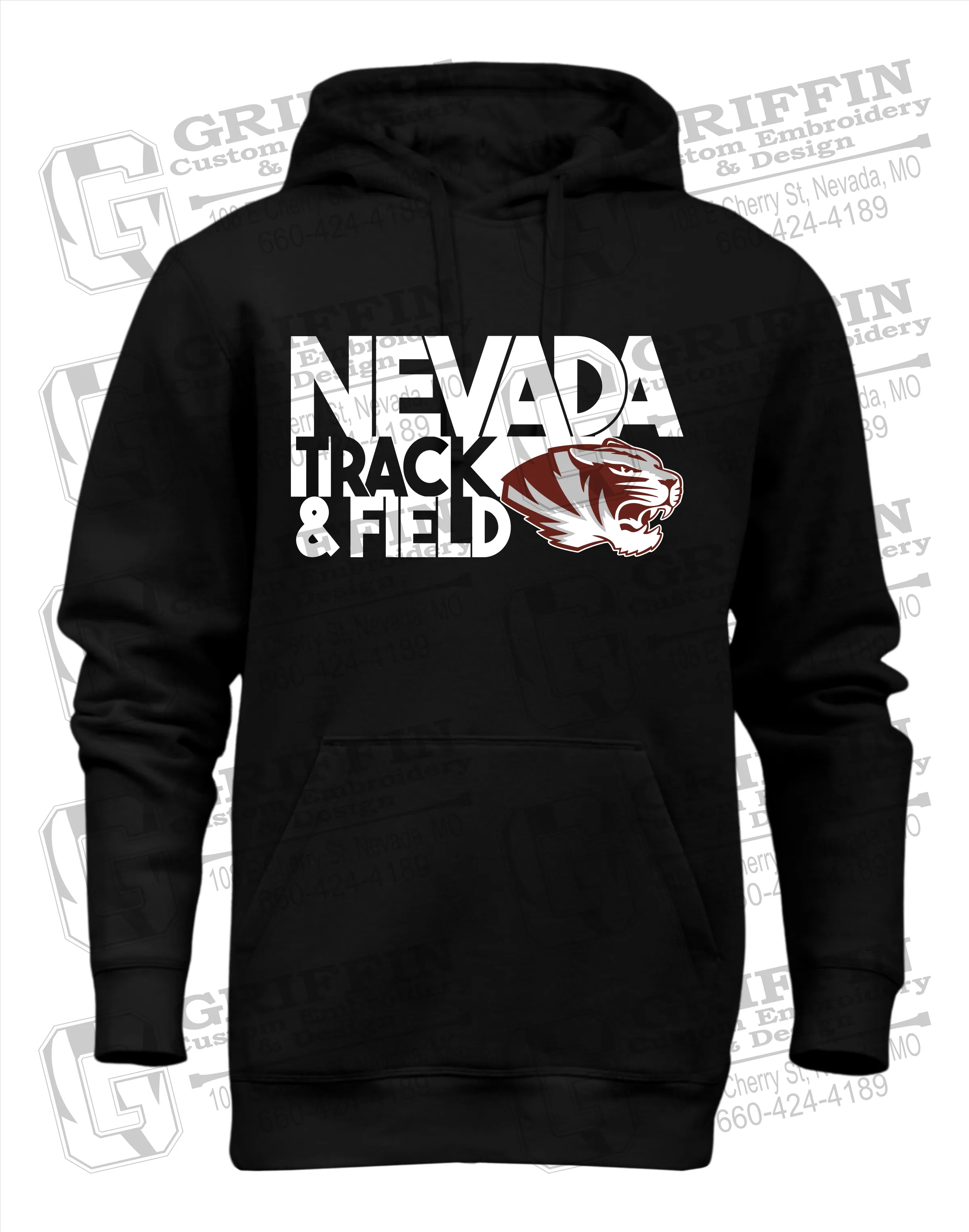Heavyweight Fleece Hoodie - Track & Field - Nevada Tigers 24-Q