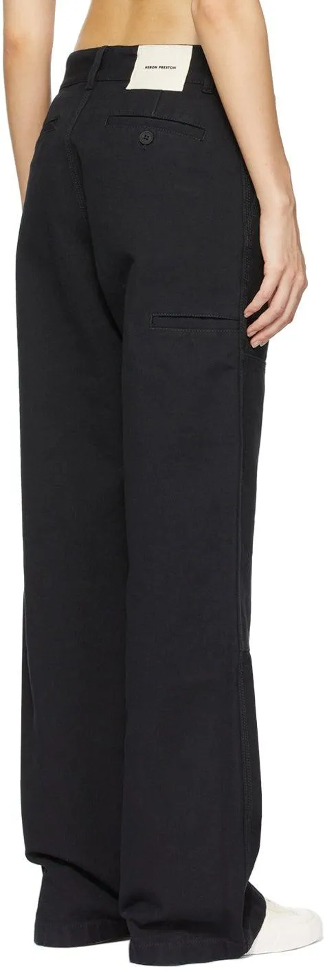 Heron Preston Black Spray Chino Trousers