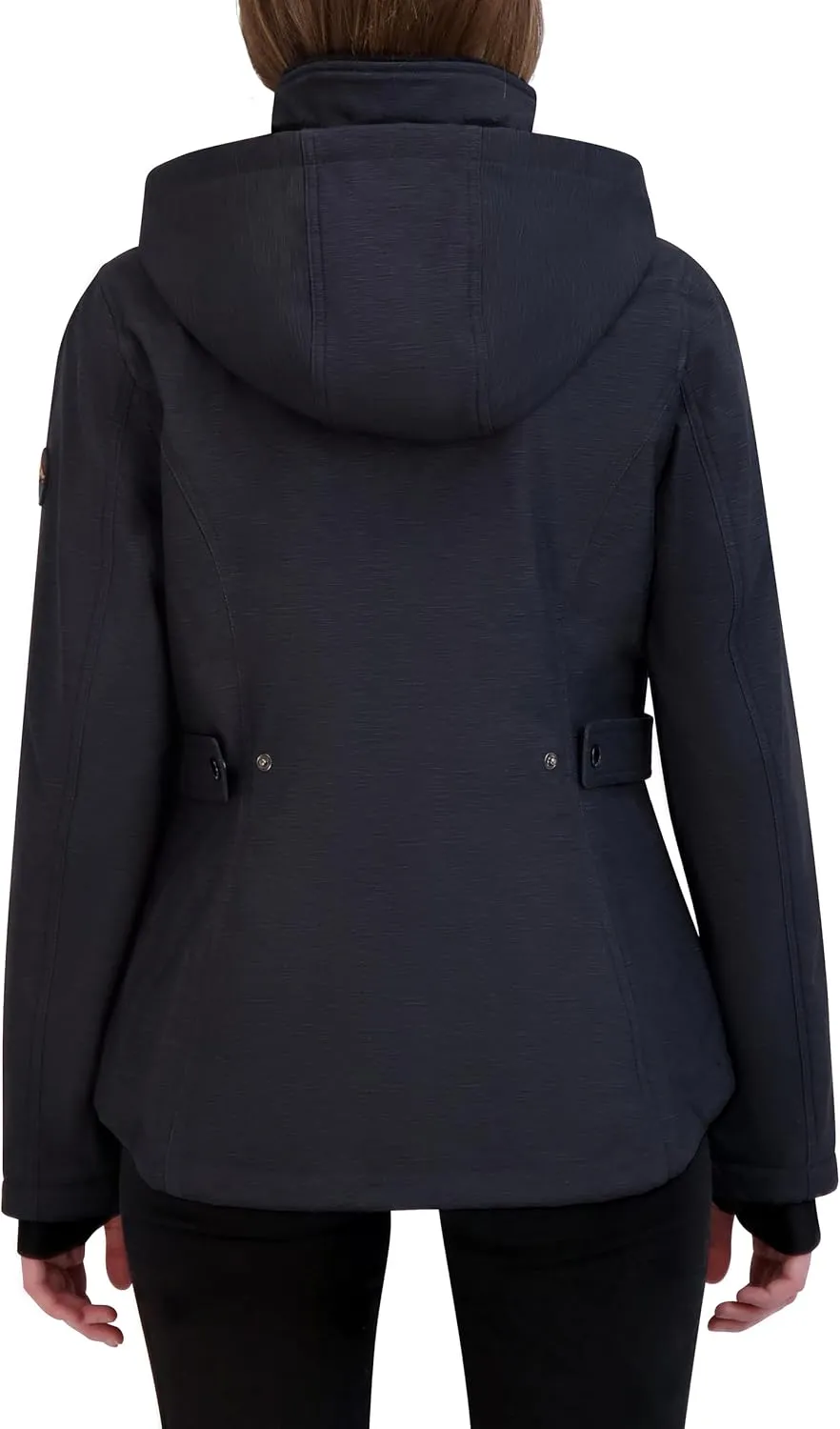 HFX Women's Softshell Power Stretch Fur Lining Jacket with Adjustable Hood