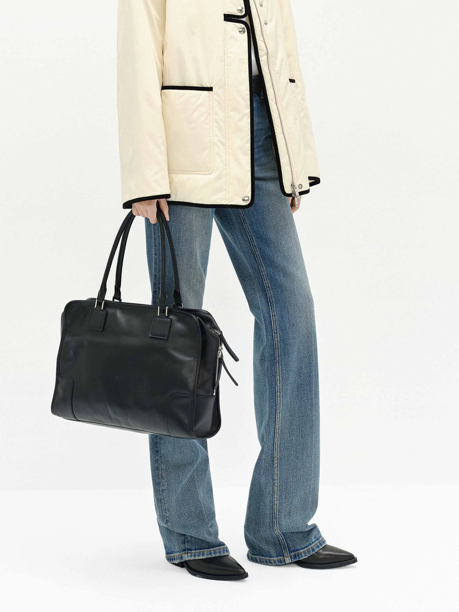 High Rise Blue Straight Jeans