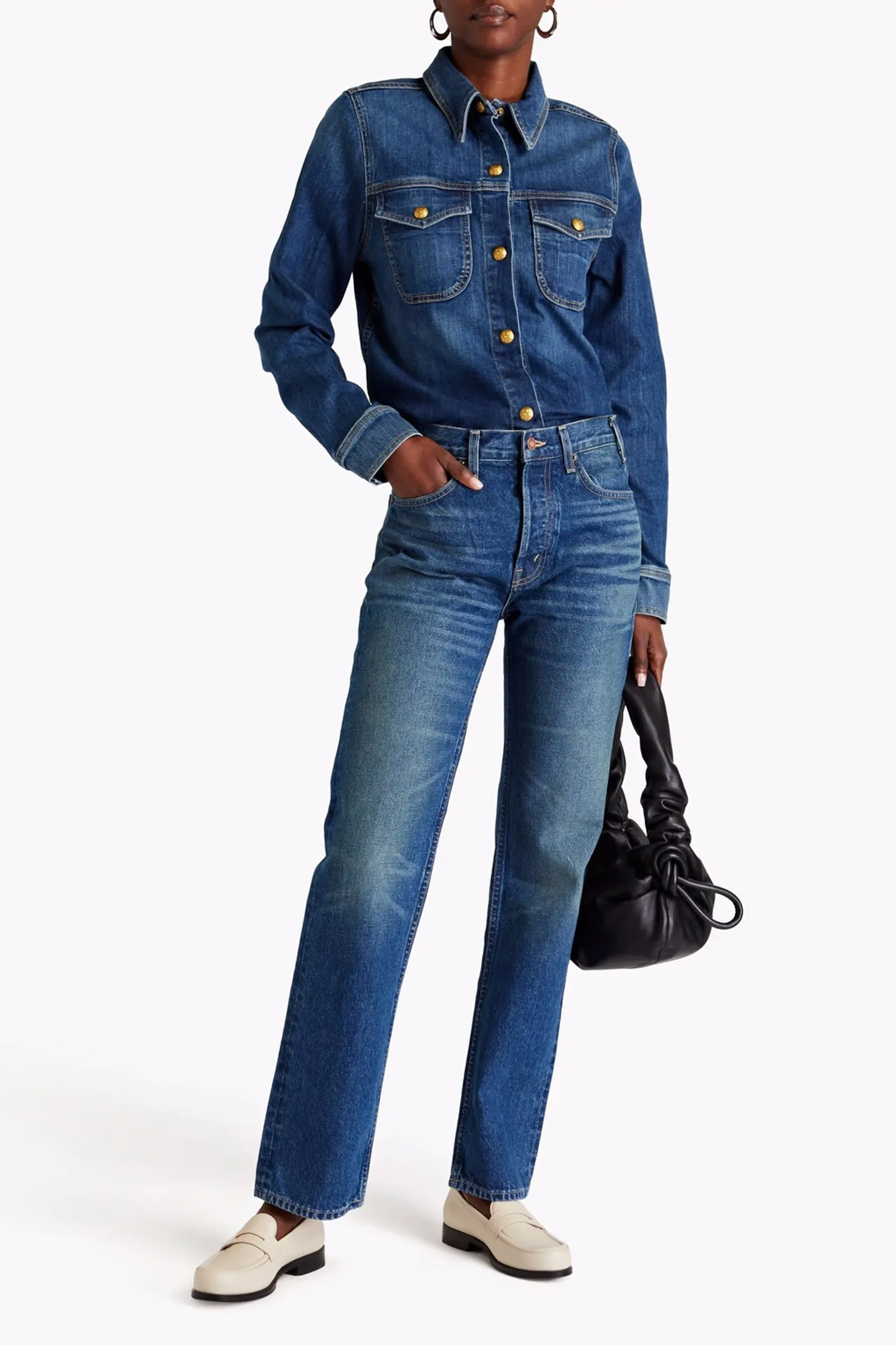 High-rise Straight-leg Jeans