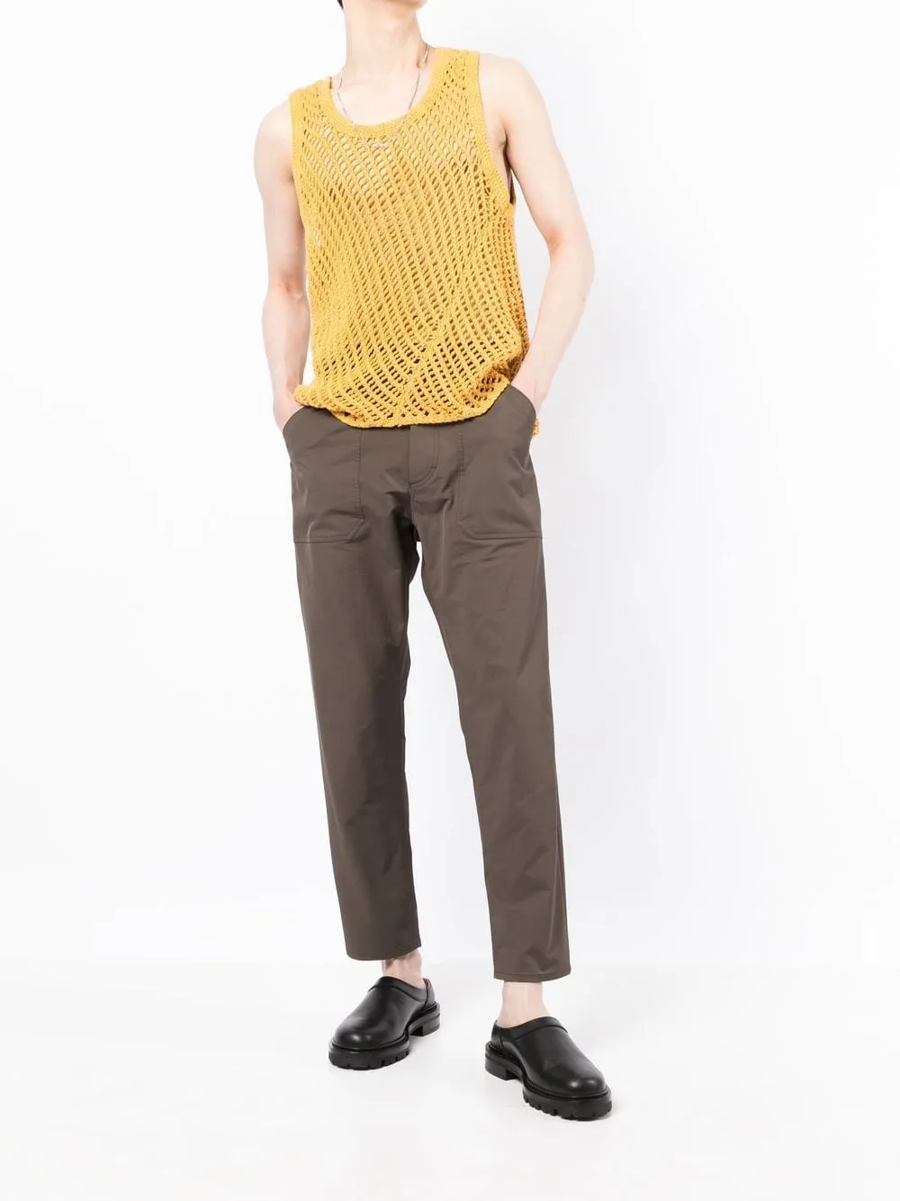 High-Rise Straight-Leg Trousers