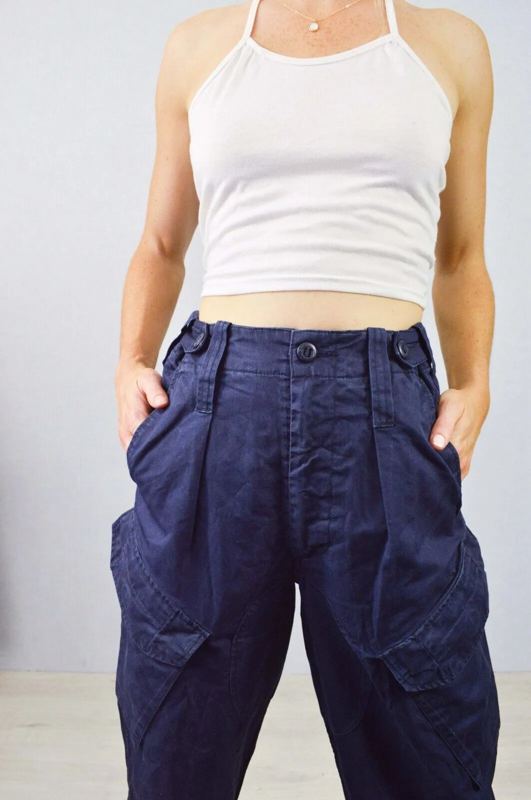 High Waisted British Cargo Pants