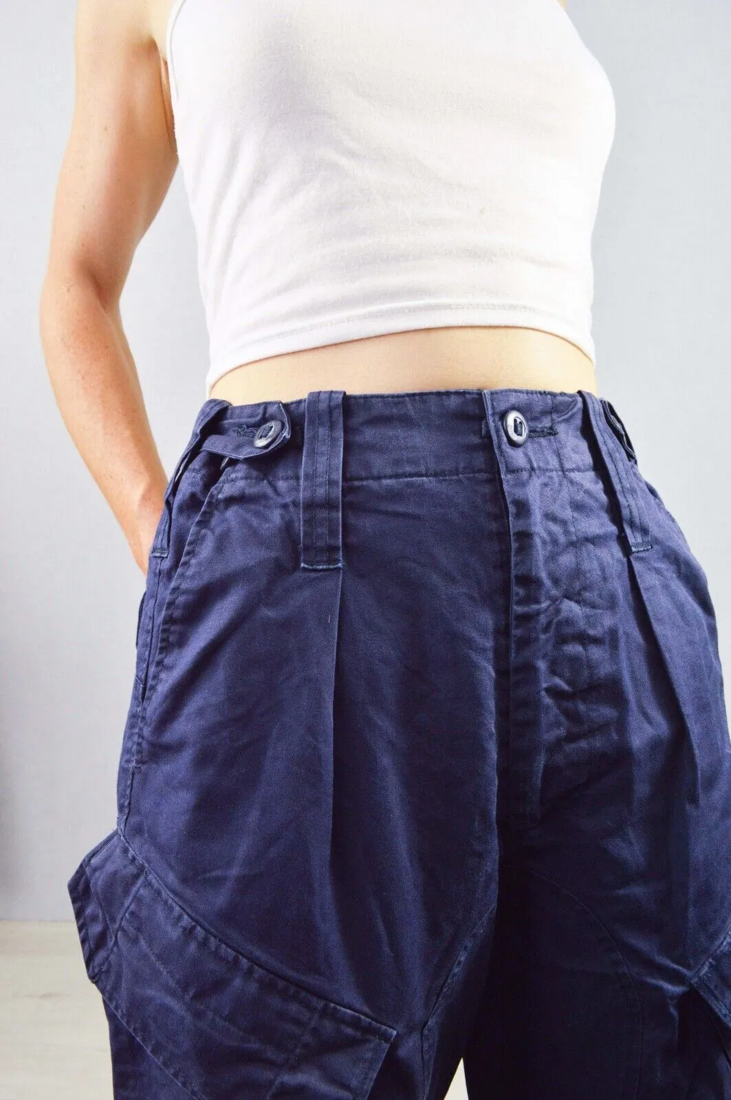 High Waisted British Cargo Pants