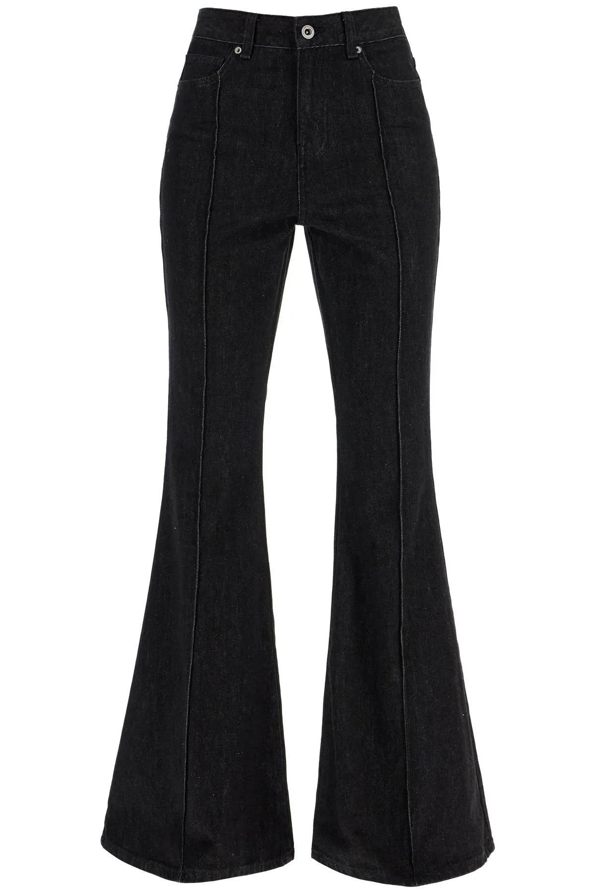 high-waisted flare jeans for RS25 823P B BLACK