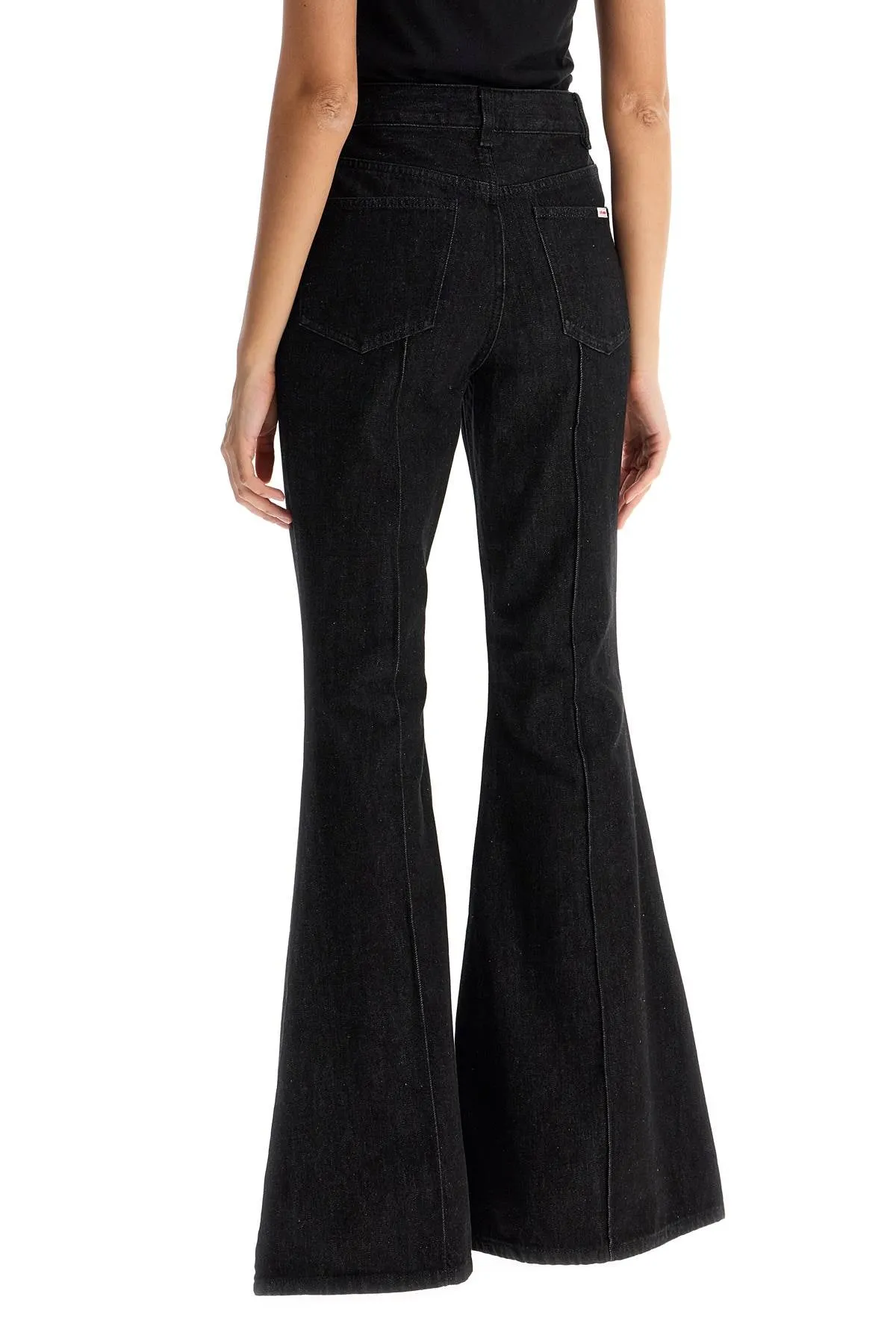 high-waisted flare jeans for RS25 823P B BLACK