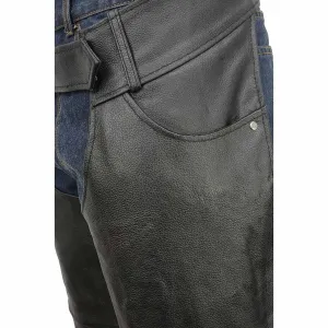HL12836 Classic Leather Chap Design with Jean Pocket