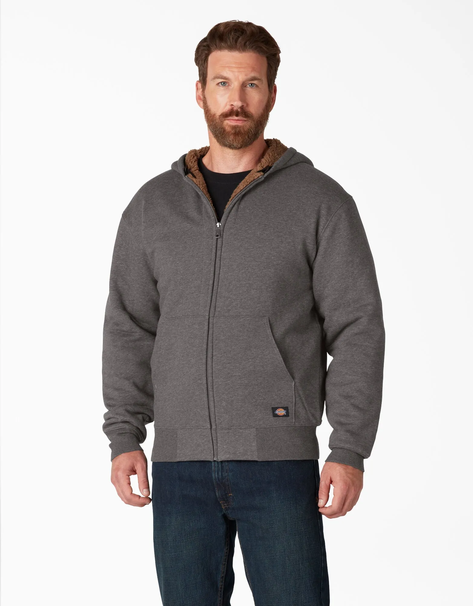 Hoodie - Dickies High Pile Fleece Lined Full Zip Hoodie, TW457