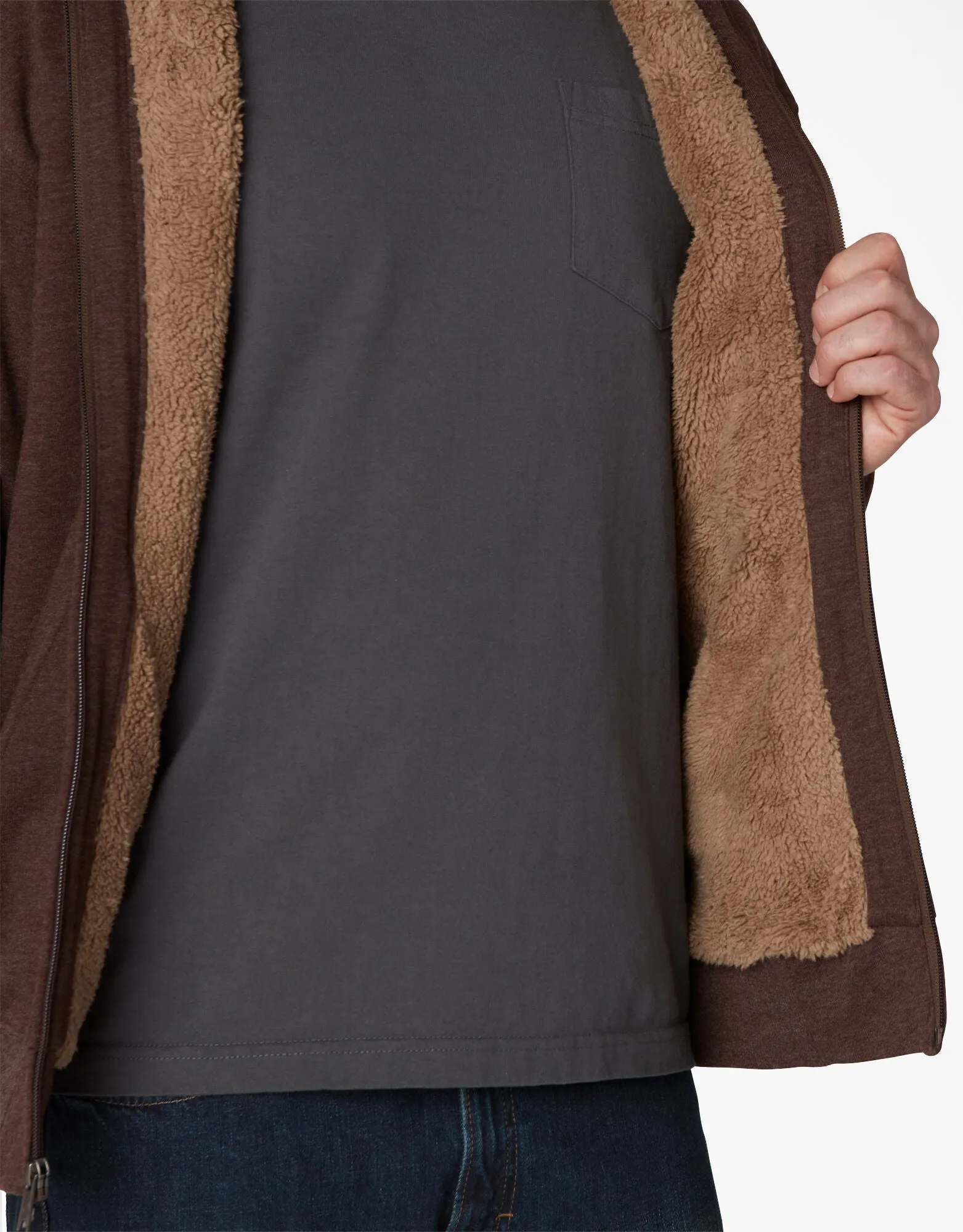 Hoodie - Dickies High Pile Fleece Lined Full Zip Hoodie, TW457