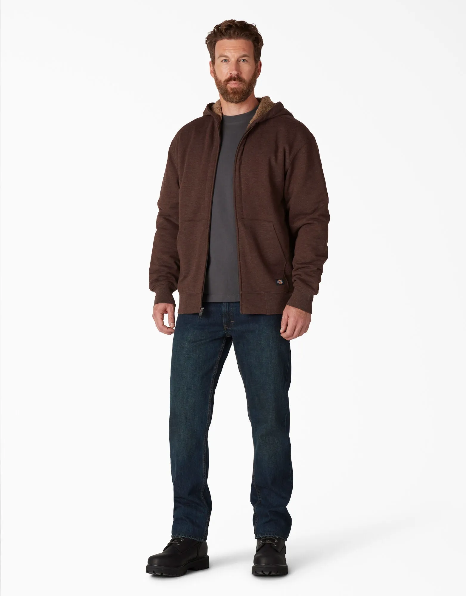 Hoodie - Dickies High Pile Fleece Lined Full Zip Hoodie, TW457