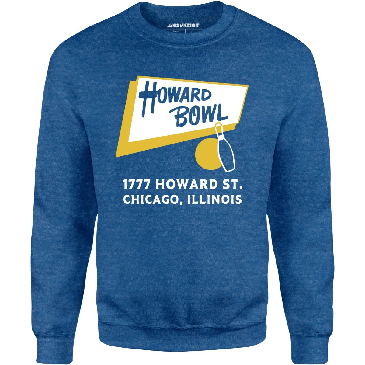 Howard Bowl - Chicago, IL - Vintage Bowling Alley - Unisex Sweatshirt