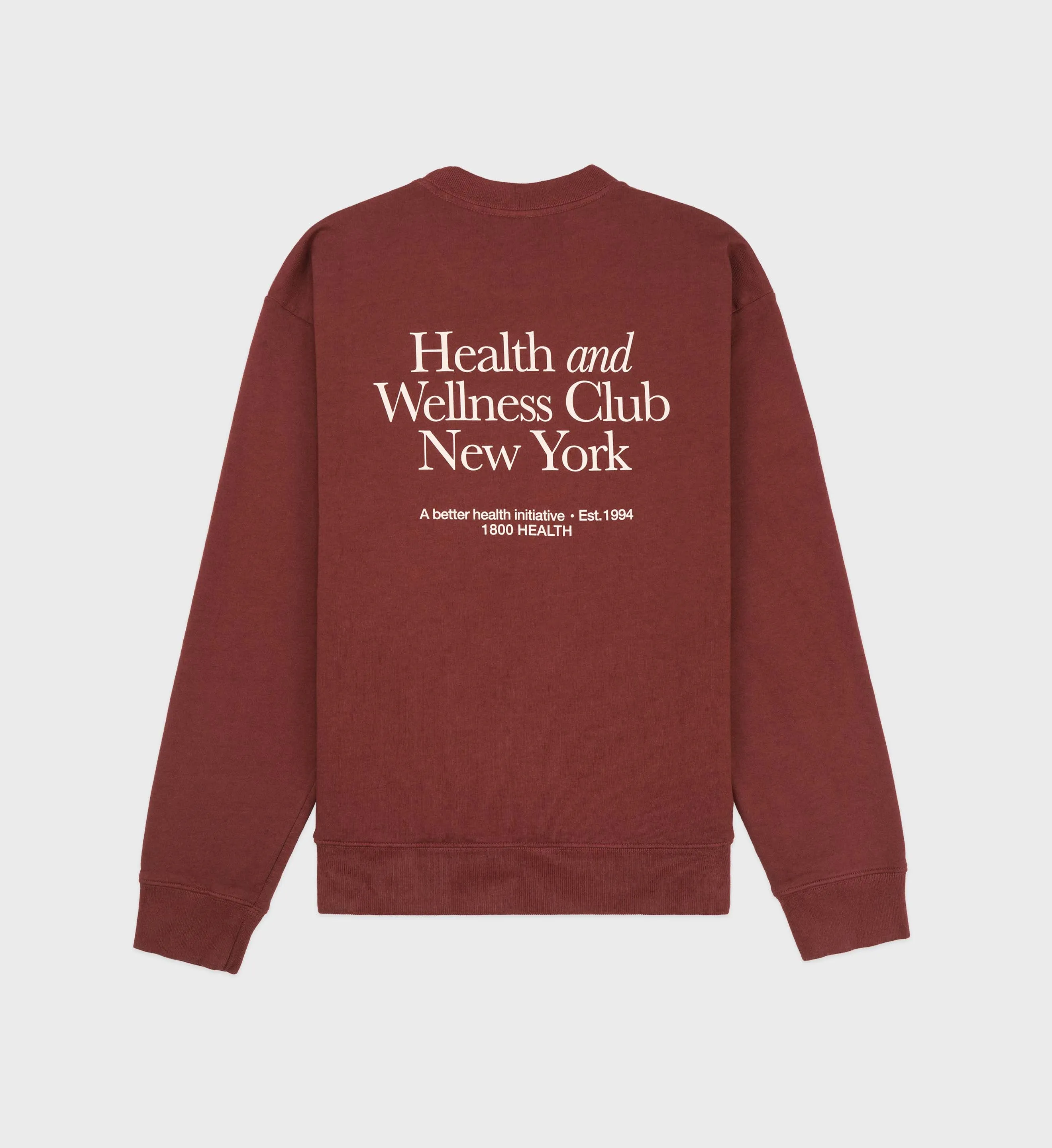 HWCNY Crewneck - Maroon/Cream
