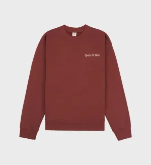 HWCNY Crewneck - Maroon/Cream