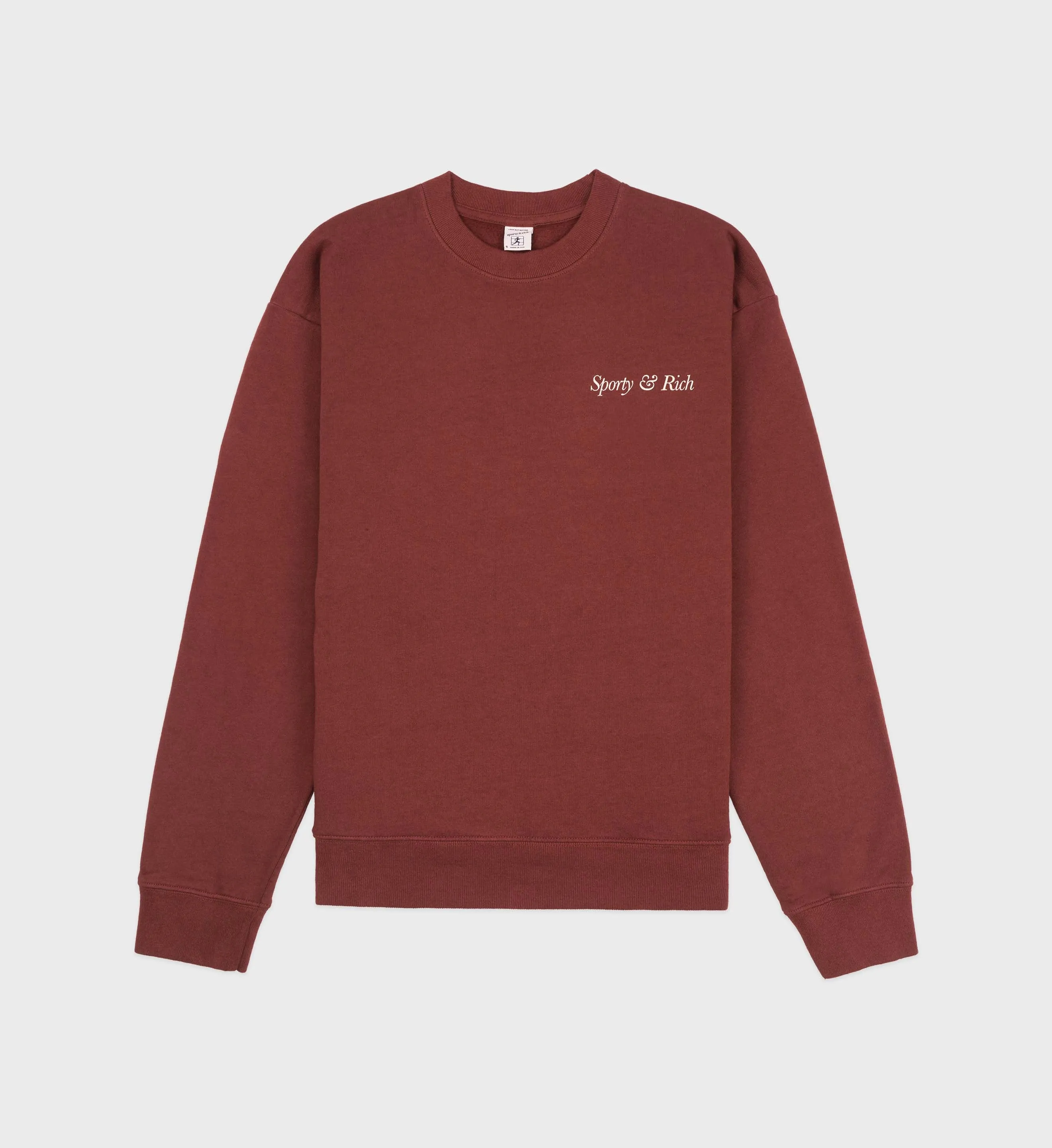HWCNY Crewneck - Maroon/Cream