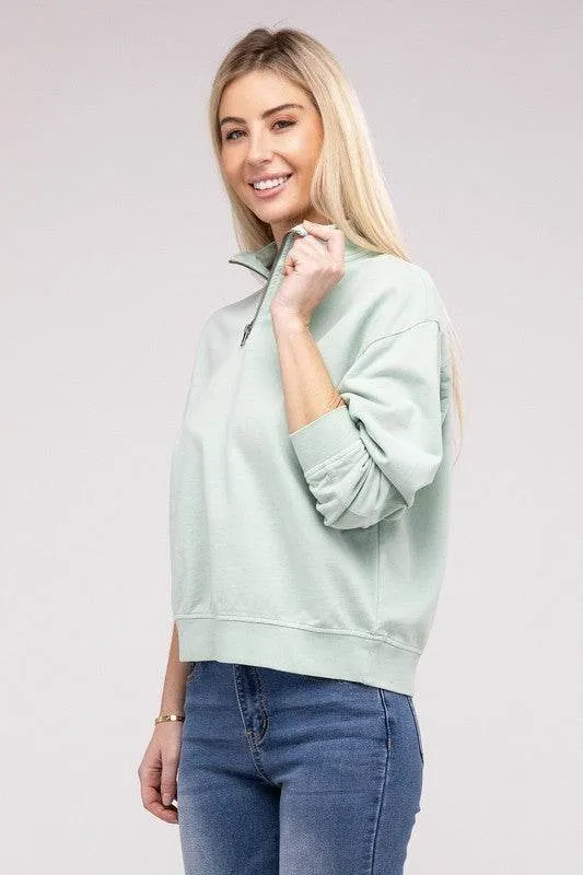 HYFVE Half Zip Long Sleeve Sweatshirt
