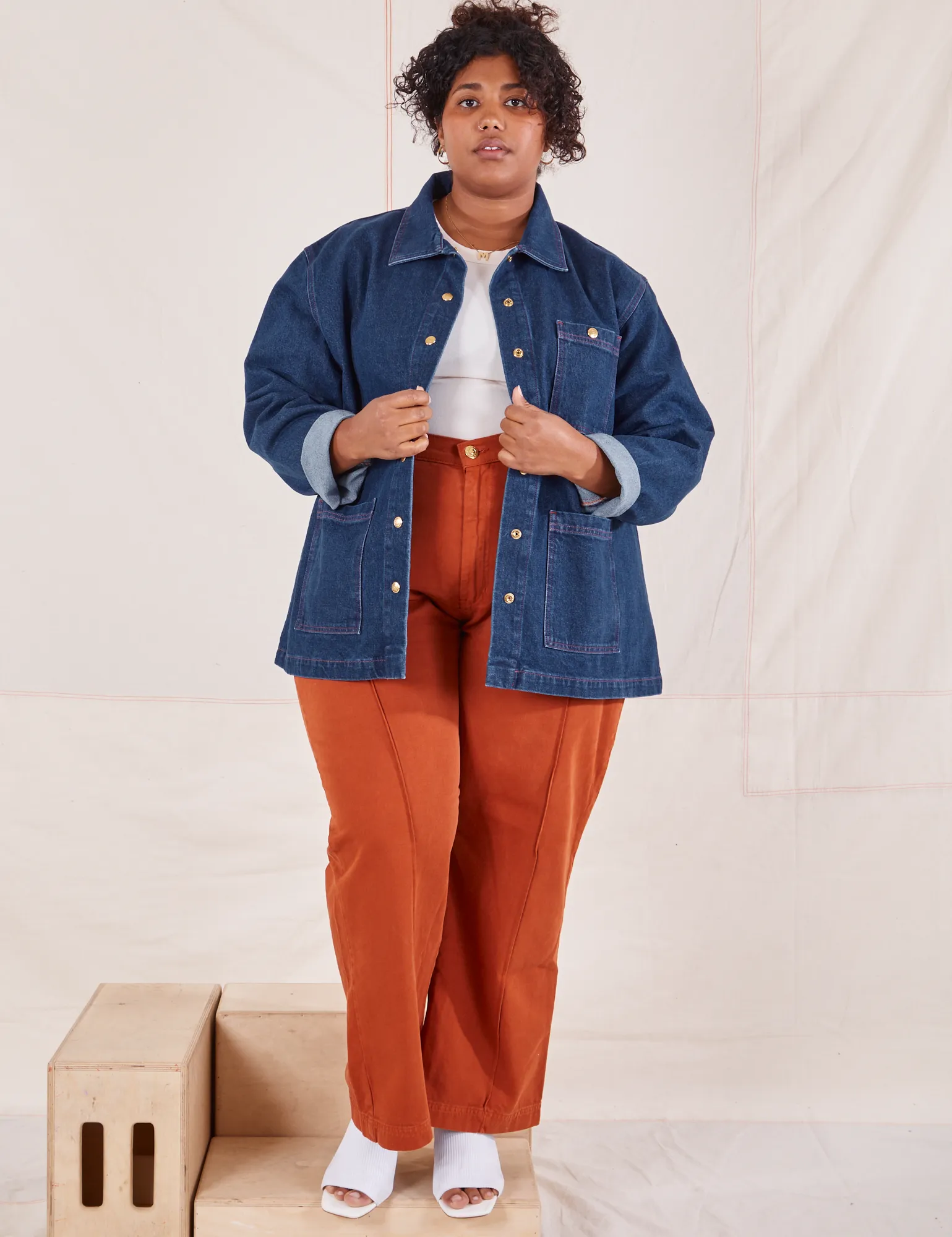 Indigo Denim Work Jacket - Dark Wash