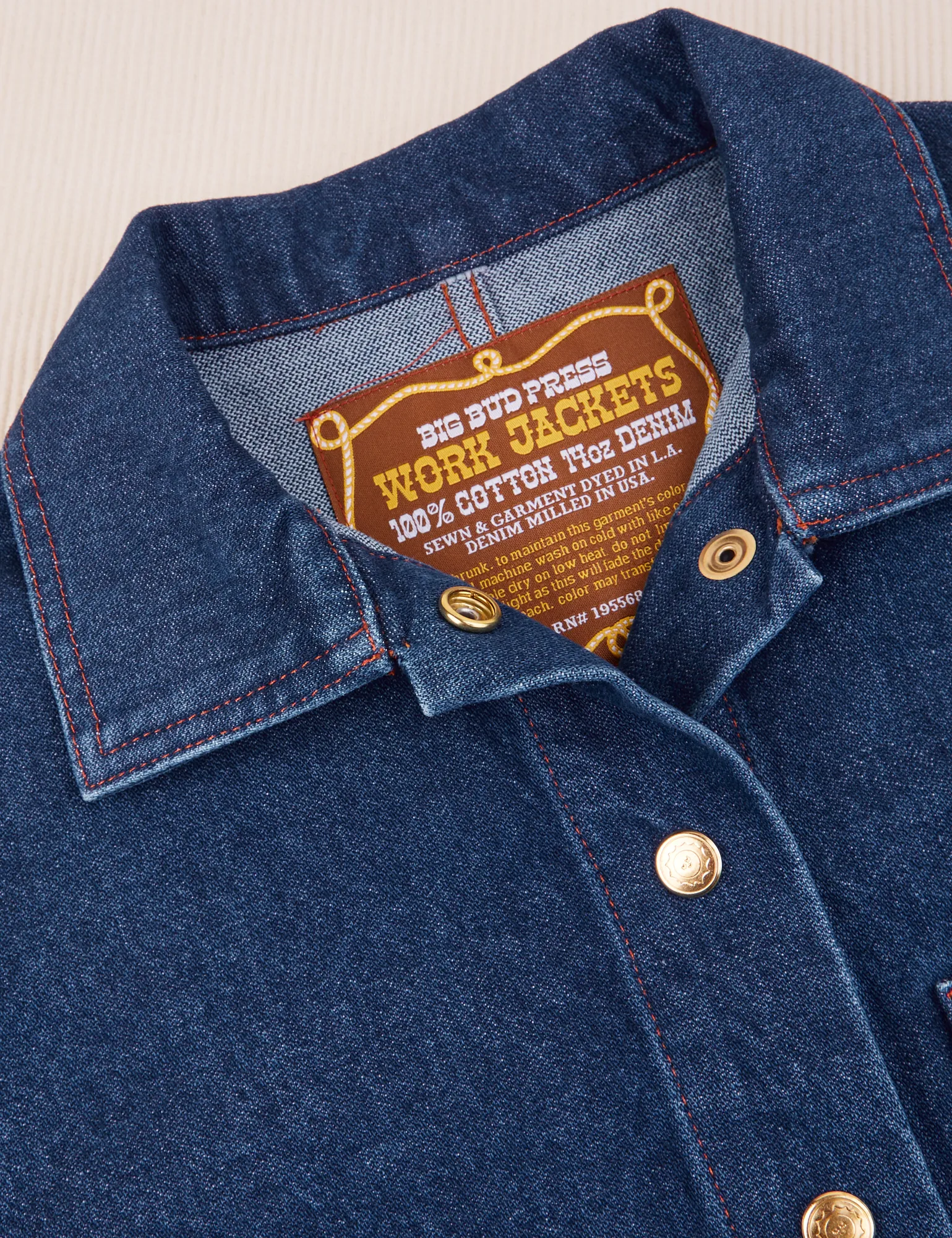 Indigo Denim Work Jacket - Dark Wash