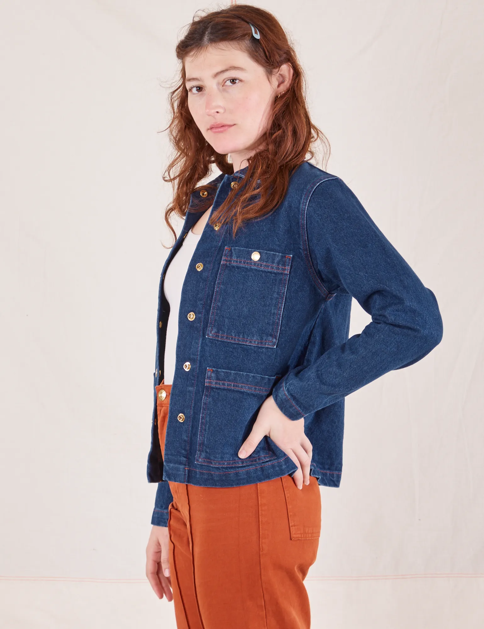 Indigo Denim Work Jacket - Dark Wash