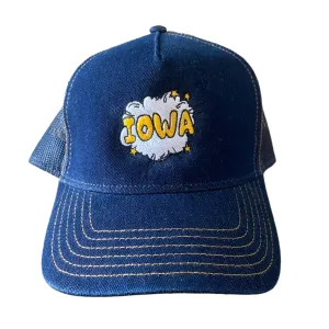 Iowa Burst Denim Trucker Hat