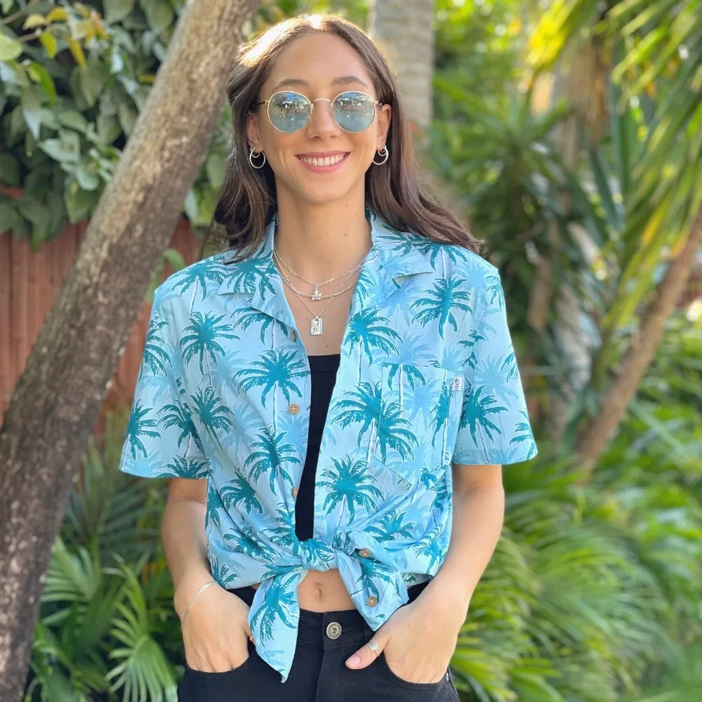 Island Blues - Unisex Cotton Hawaiian Shirt
